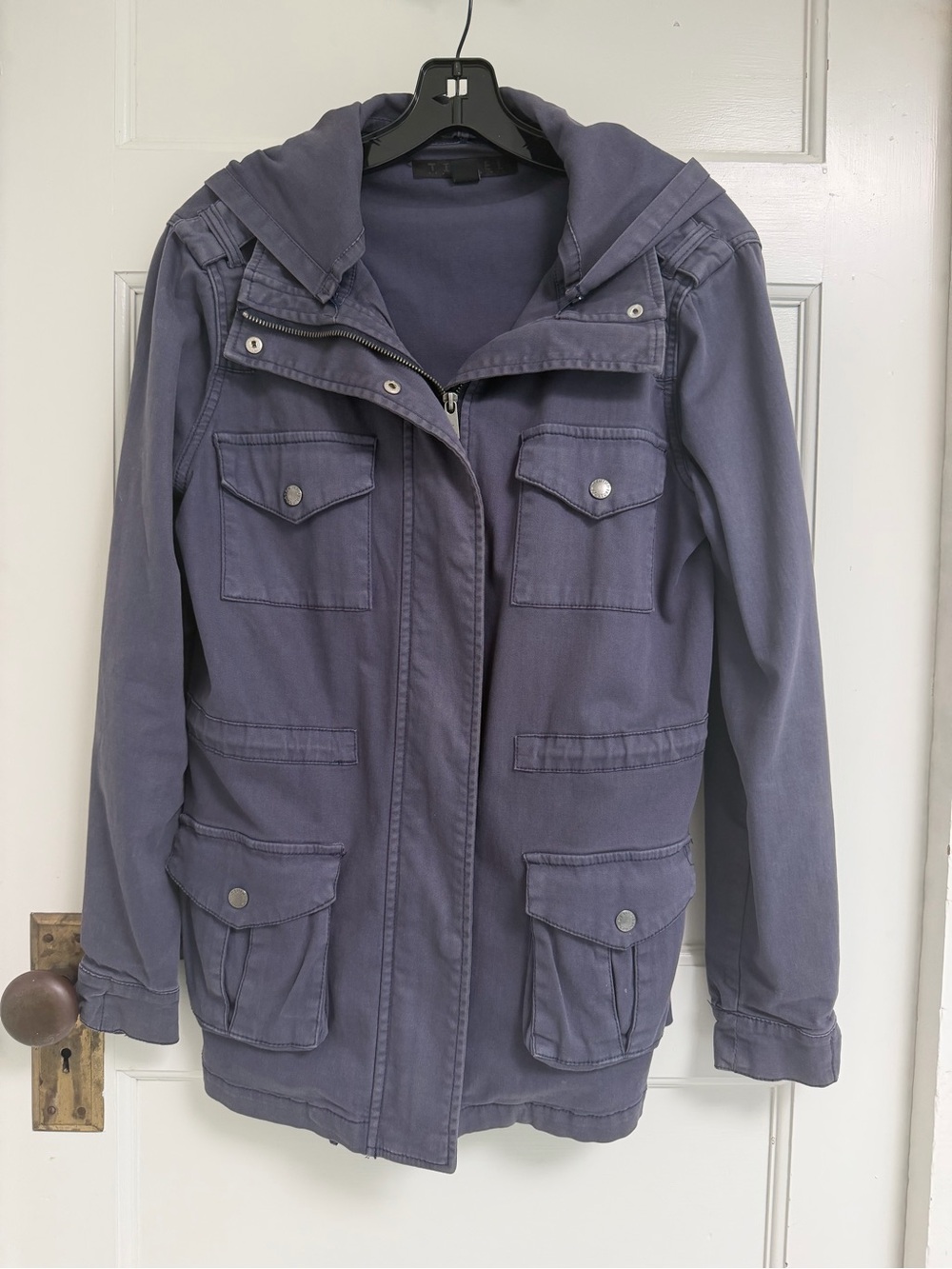 Tinsel Women's Hooded Utility Jacket in Slate
